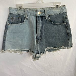 SHEIN Colorblock Denim Shorts